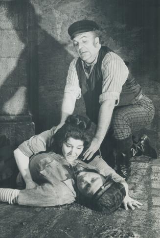 Canadian Opera Co. - 1975. Luciano Rambao (on the ground), Luciano Amara, and Louis Quilico, in Il Jabarro