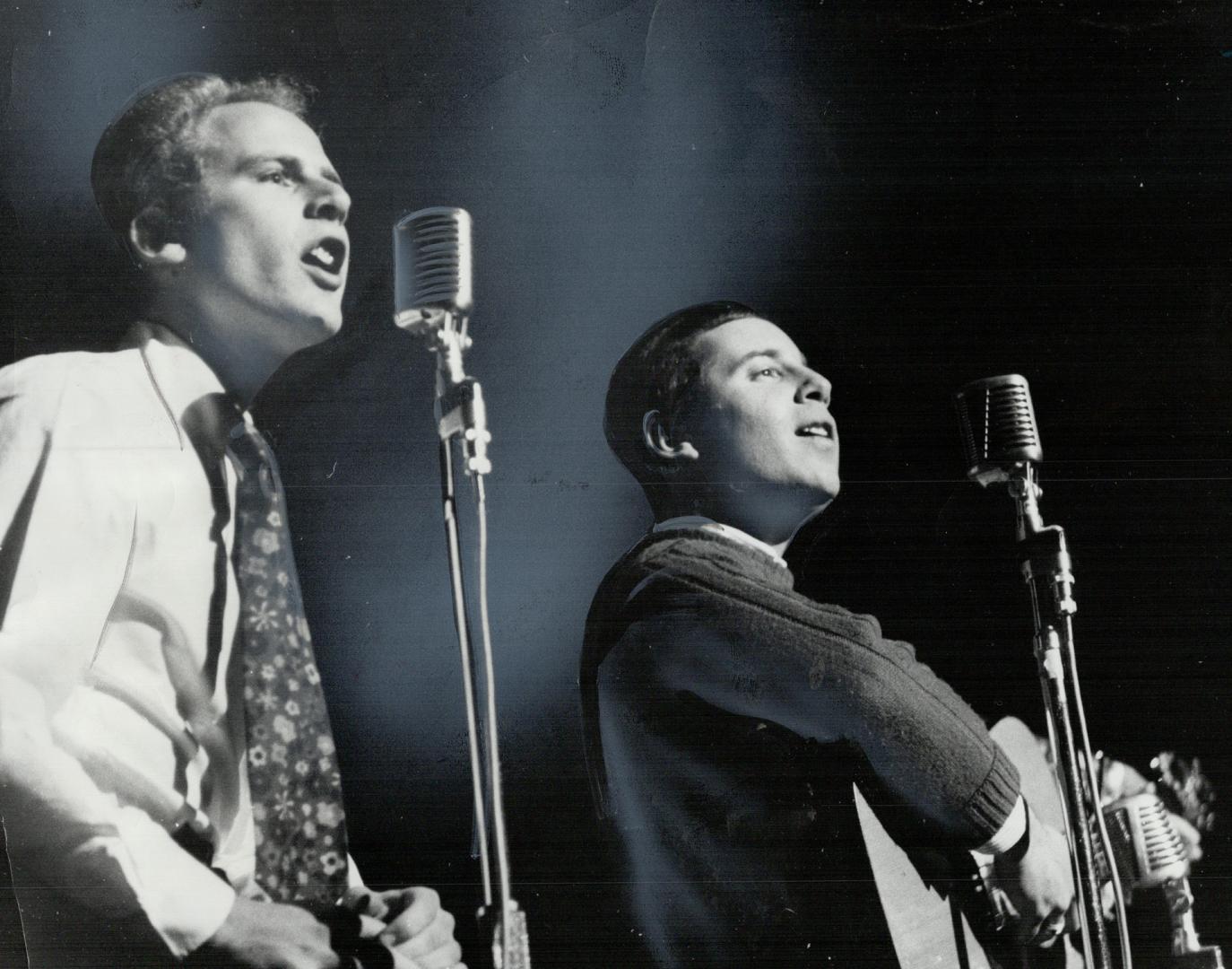 Paul Simon, Right, and Art Garfunkel at Massey Hall