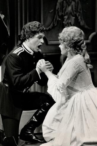 Centre of Drama: Mari Anne Haggander sings the role of Lisa to tenor Yuri Marusin's Herman inthe Candian Opera Company's production of The Queen Of Spades