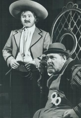 Avo Kittask, as Ramiro, white band around waist and short coat, and with Alan Crowfoot, as torgenadas