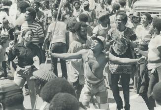 Caribana '72 parade dances down University Ave