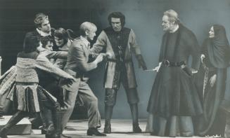 An unusually courageous Henry IV is how critic Urjo Kared a describes Rex Harrison (second from right) in play at Royal Alex