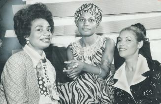 Three members of the cast of the musical Africa in the Caribbean, appearing at the Toronto Workshop Productions, are from left, mezzo-soprano opera si(...)