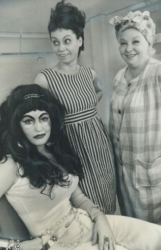 A trio of Les Belles-Soeurs after make-up