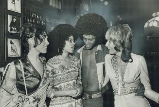 Tribal reunion for members of Hair had Tabby Johnson, of the record breaking old Toronto cast (left) meeting Tyrone Mills of the touring tribe at firs(...)