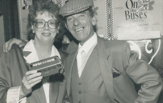 On the buses: Anna Karen and Michael Robbins will reprise their TV sitcom roles at New Century Theatre
