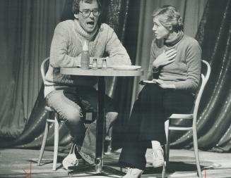 Today's players: Two of the current members of Spring Thaw are Marvin Karon and Mary Ann McDonald, here rehearsing a scene looking at love and sex in the '80s