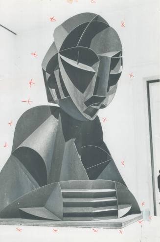 Head number two, 1916, a sculpture in architectural steel by sculptor Naum Gabo