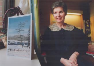 Multiple sclerosis turned Kathy Harvey into a quadriplegic but her atrt adorns cards sold to help fellow sufferers