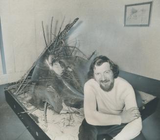 Toronto sculptor Martin Hirschberg with one of his works at the Electric Gallery