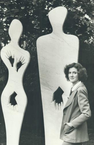 Edwina Sandys and her 8-foot Adam and Eve