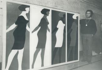 Artist Michael Snow and his walking women