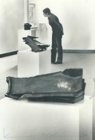 Sculptor Michael Steiner's works suggest clearing of throat