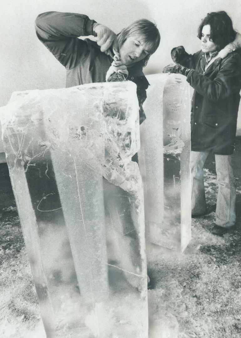 The ice man cometh. It's Winter Madness Week at Humber College, and two students-Jim Nopper, 22 (left), and Andrey Berezowsky, 21-may consider it madn(...)