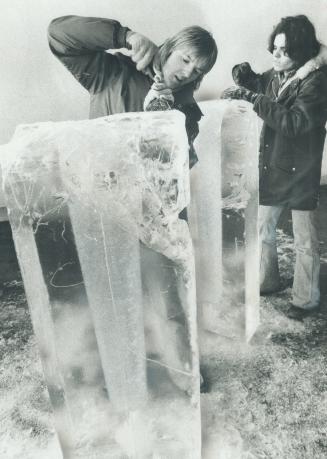 The ice man cometh. It's Winter Madness Week at Humber College, and two students-Jim Nopper, 22 (left), and Andrey Berezowsky, 21-may consider it madn(...)