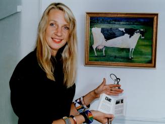 Amusing and amazing: Artist Barbara Klunder has assembled an exhibit to set straight the legend of her distant relative Laura Secord, Including her udderly patriotic cow