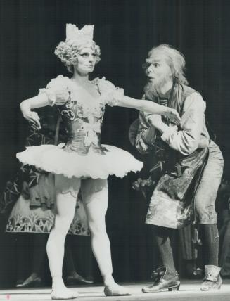 National Ballet of Canada's Coppelia Doll called Swanhilda, played by Veronica Tennant, the old fellow is Dr. Coppelius - Jacques Gorrissen