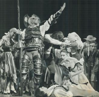 Bargain ballet: Don Quixote (shown are Charles Kirby, in the title role and Karen Kain mourning a slain Frank Augustyn) was mounted for a mere $168,000