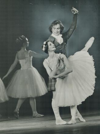 Dancing with Veronica Tennant, one of the National Ballet's loveliest sylvan creatures, according to critic William Littler, a kilted Rudolf Nureyeve (...)