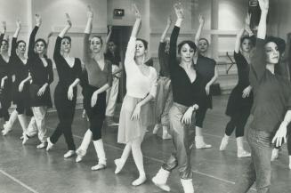 Corps de ballet works out under the keen eye of ballet mistress Magdalena Popa, right, getting ready for the National Ballet's 319th season, starting (...)