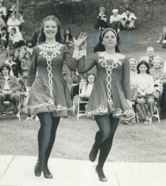 A Jig for the Queen, Recently returned from competitions in Ireland where they won prizes, Bernadette Shanahan (left), 15, her cousin,, Michelle Shana(...)
