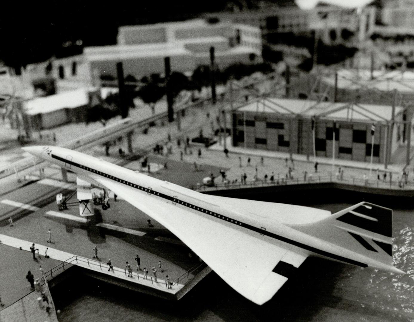 Mock-up Concorde SST fits in well with the fair's overall transportation theme