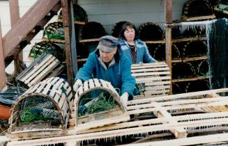 Joseph B. Porter and daughter Lillian Ann lobster fishermen from Brigus Newfoundland