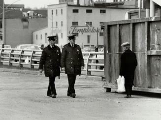 Police walking patrol around Harbour Area