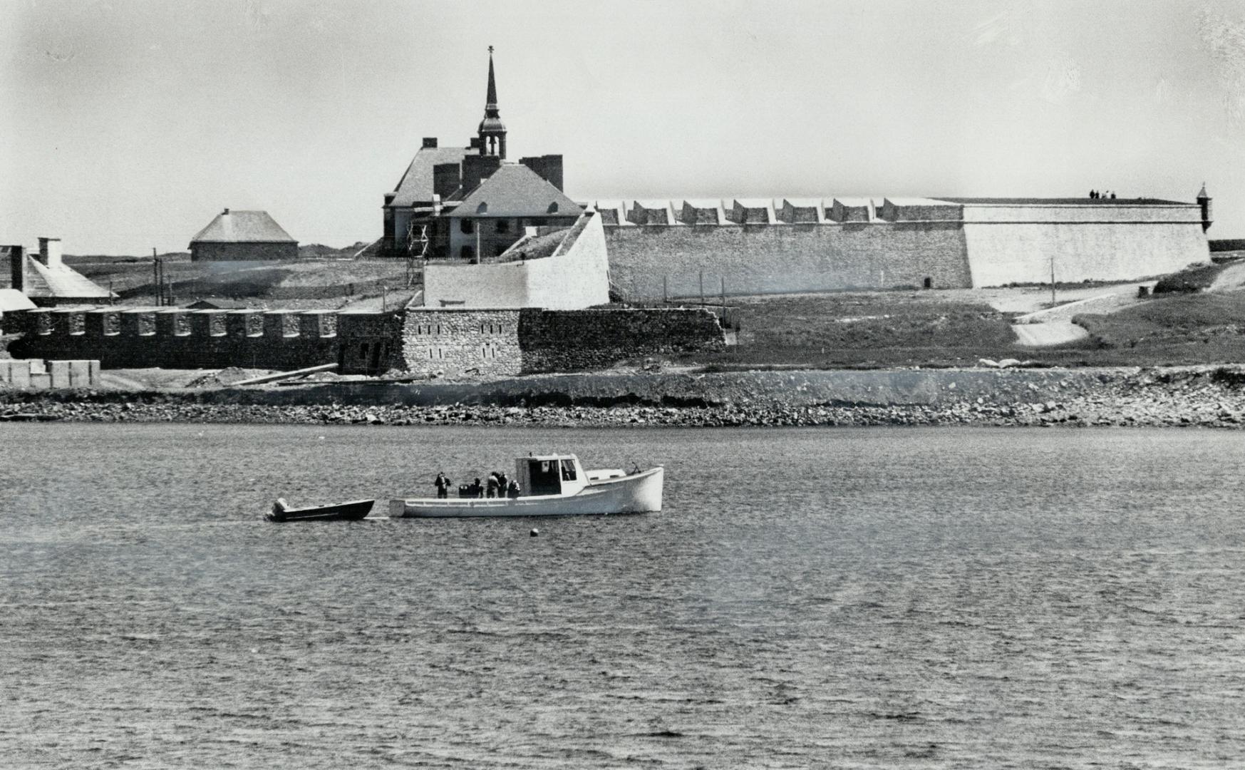 Once regarded as the mightiest for in the Americans, Louisbourg still looks formidable from the sea