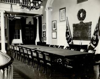 Provincial Parliament Buildings Charlottetown where then majesties were welcomed on behalf of the city and Province Chairs remained dinning ceremony