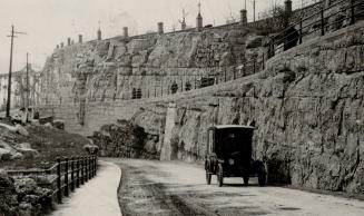 Two picturesque roads at Hull, Quebec, hewn out of solid rock at different levels