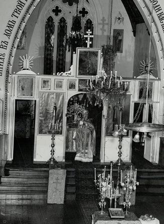 United front for victory, The interior of the Russian Orthodox cathedral of St