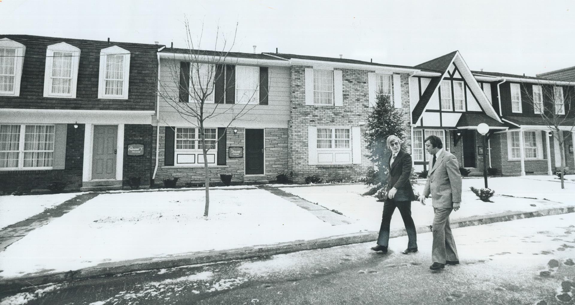 The individuality given to each townhouse in Forest Heights in Burlington is evident in this picture of the first part of the Project. There are six b(...)