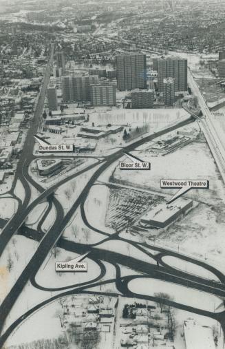 Aerial photograph of Etobicoke's proposed city centre