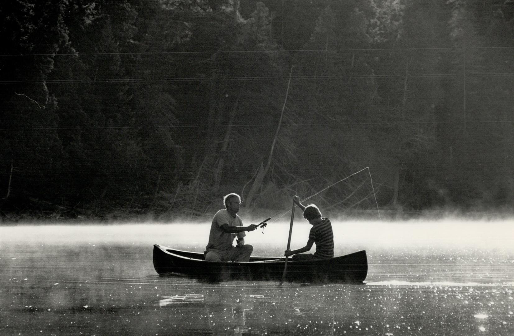 Camping Canoe tripping Algonquin park fishing Rick and Richard Loek