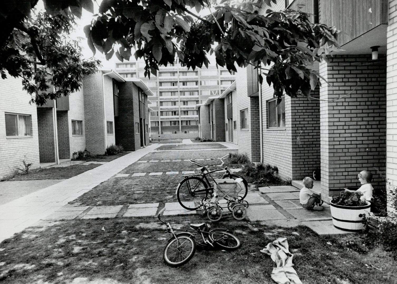 Image shows housing units. 