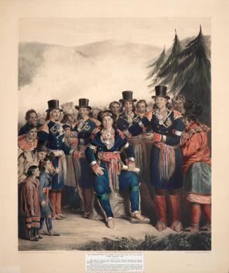 Presentation of a Newly-Elected Chief of the Huron Tribe, Canada, 1839 (Loretteville, Quebec)
