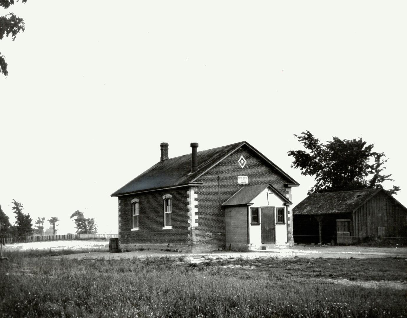 One-room Dublin school, left, was demolished in 1944