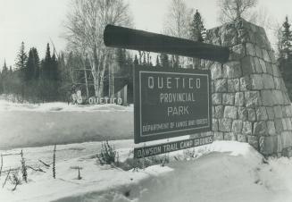 The snow-covered entrance to Quetico Park from the north-but many more visitors are from the U