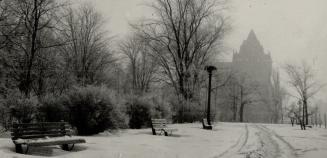 The trees in Major Hill Park, Ottawa, covered with frozen mist from Chaudiere Falls, two miles distant
