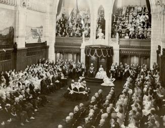 In a very personal sense, the King and Queen became rulers of Canada when they ascended the thrones in the Senate chamber at Ottawa. For the first tim(...)