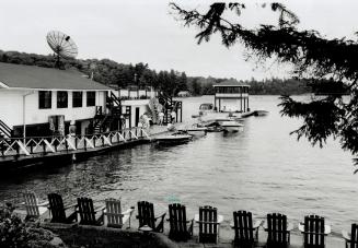 Still tranquil: Clevelands House dock, shown above as it is today, saw elegant vacationers promenade in earlier times, right
