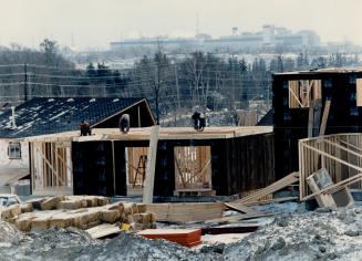 Winter hasn't stopped work on this subdivision north of Finch Ave