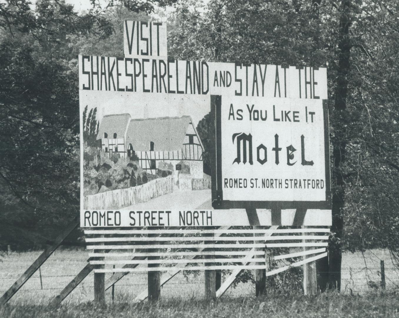 Billboard outside town