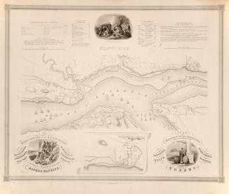 Plan of the Military & Naval Operations, under the Command of the Immortal Wolfe, & Vice Admiral Saunders, before Quebec (Quebec, 1759)