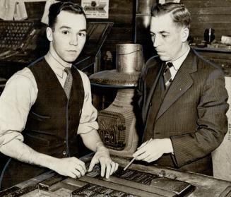 Charles Nolan, his son, is seen helping dad close up a form, BOTTOM LEFT, at the Stouffville plant