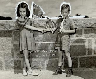Five-year-old Elinor Firth of Brockville and seven-year-old Robert Kernehan of Alexandria Bay, N