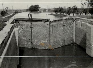 One of the old decaying locks on the orginal welland canal