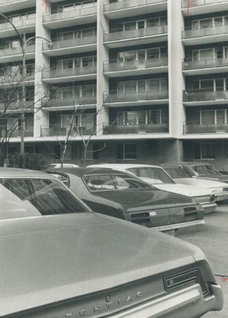 Apartment parking lot, Guest parking usually limited