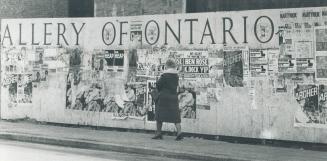 New room for our works of Art, That's leftover political folk art pasted on the hoarding, above, around the construction site of the new addition to t(...)